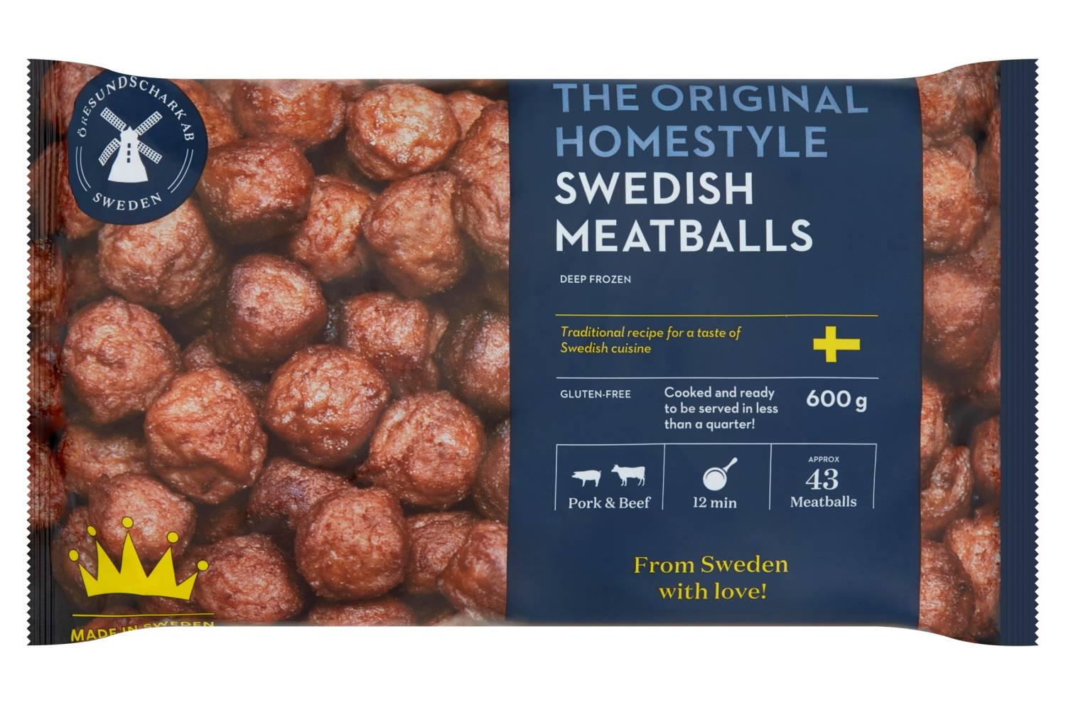 Oresundschark Original Swedish Meatballs 600G (Frozen)