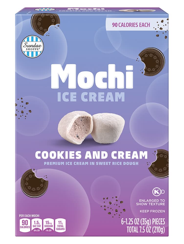 Sundae Shoppe Cookies and Cream Mochi Ice Cream