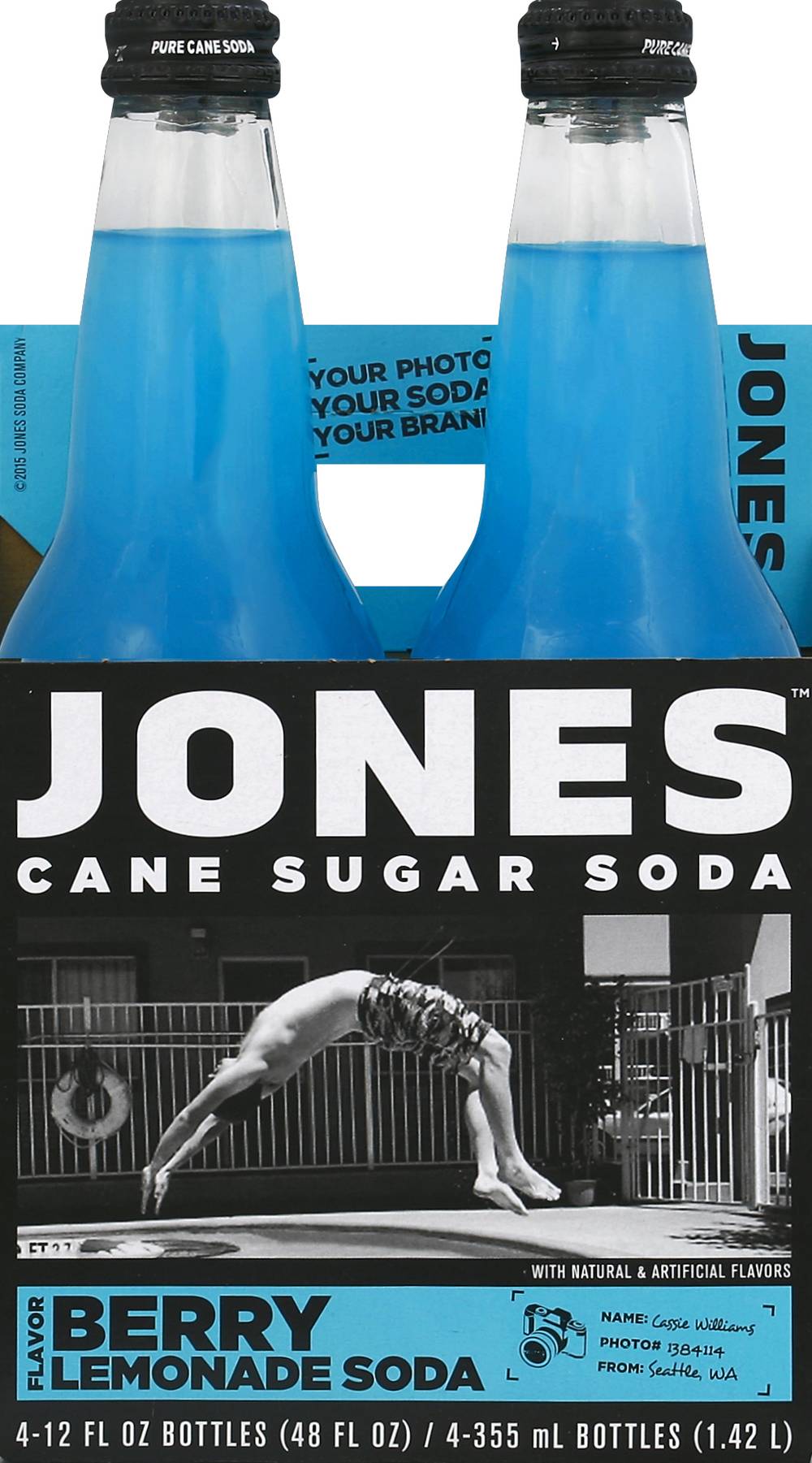 Jones Berry Lemonade Soda (4 x 12 fl oz)