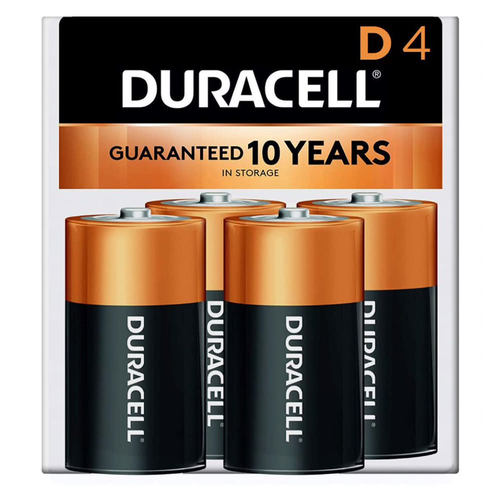 Duracell CopperTop Alkaline D Batteries, 4-Pack | Camping World