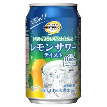 トップバリュ ベストプライス レモンサワーテイスト ノンアルコール 350ml