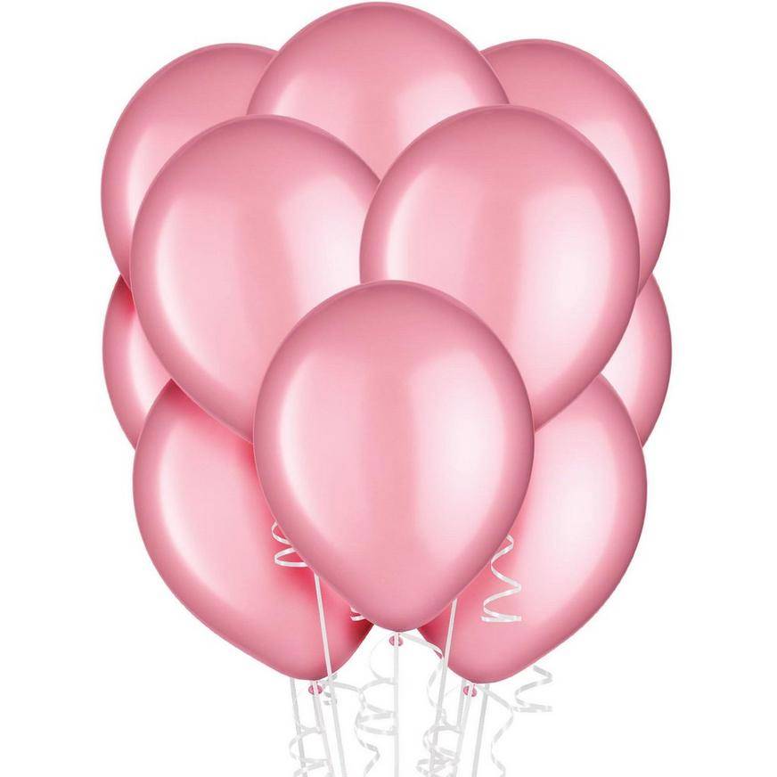 Party City Uninflated Pearl Balloons, 12in, Pink (72 ct)