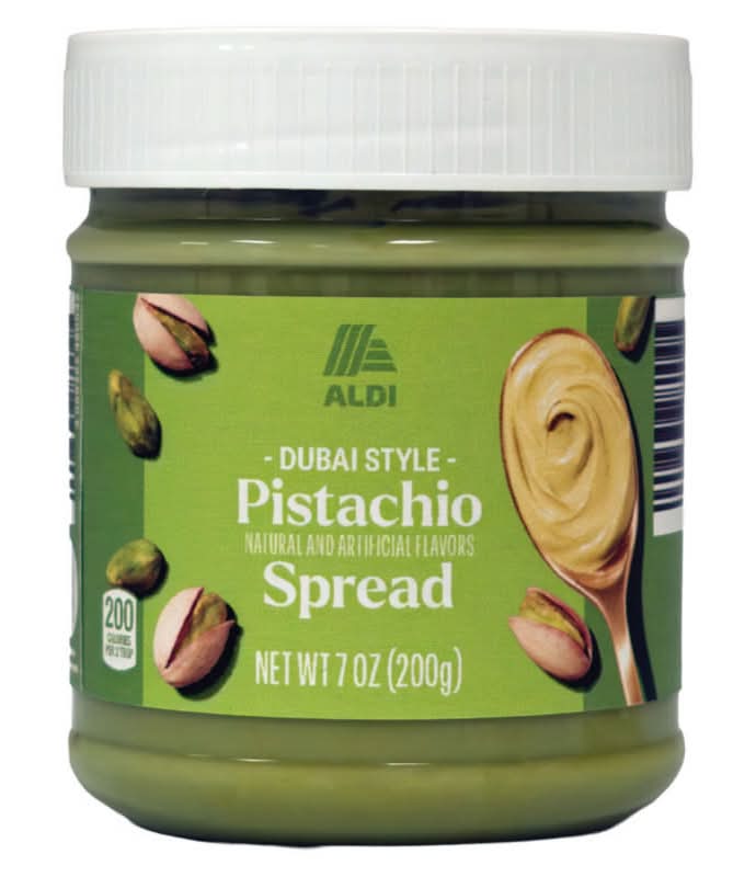 Aldi Dubai Style Cream Spread, Pistachio (7 oz)