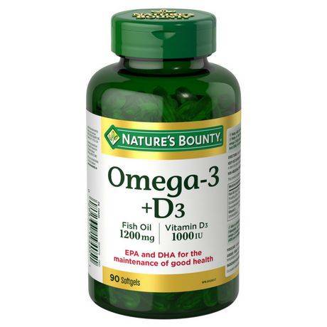 Nature's Bounty Omega 3 + D3 (90 softgels)