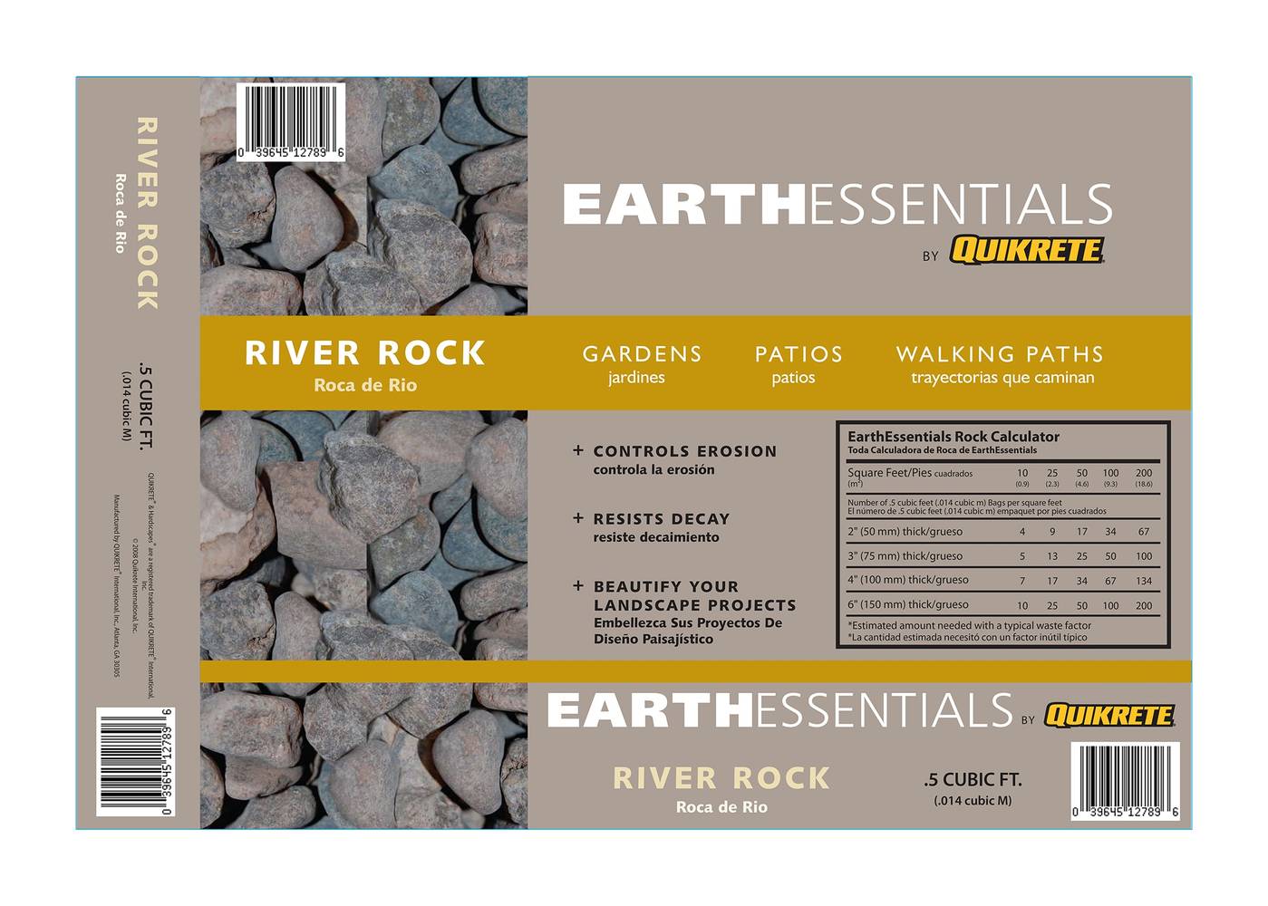 EARTHESSENTIALS BY QUIKRETE 0.5 Cubic feet 50-lb Multiple colors/finishes River rock ( 0.5 - 3.0-in Rock Size ) | 127896