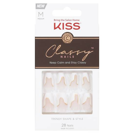 Kiss Classy Nails (white & nude)