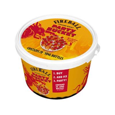 Fireball Cinnamon Whisky Party Bucket 66 Proof - 20-50 Ml