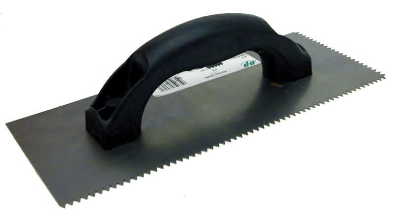 Marshalltown Qlt 4 In. W X 9 In. L Steel V Notched Trowel
