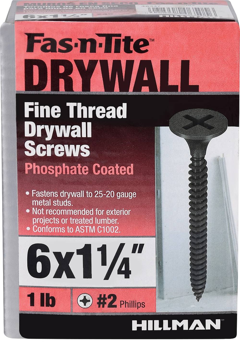 Fas-n-Tite #6 x 1-1/4-in Bugle Fine Thread Drywall Screws 1-lb (245-Pack) | 48347