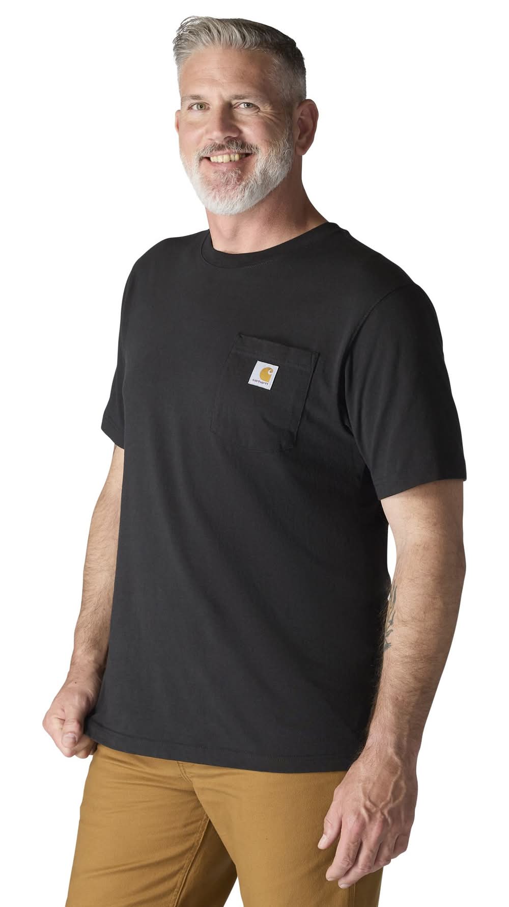 Carhartt Force Men's Black Heavy weight Knit Short sleeve Solid T-shirt ( 2XL )