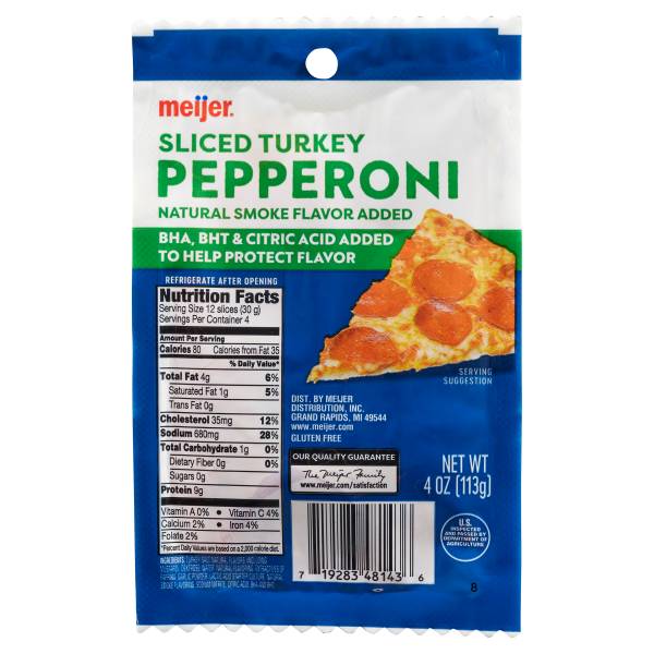 Meijer Sliced Turkey Pepperoni (4 oz)