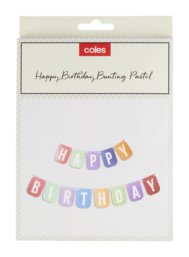 Coles Happy Birthday Bunting 1 each