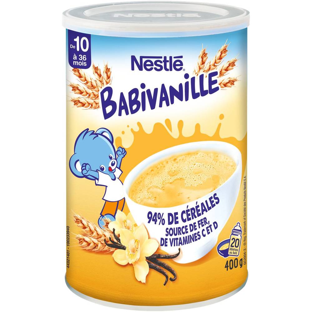 Nestlé - Babivanille céréales pour bébé de, vanille, 10 à 36 mois (400g)