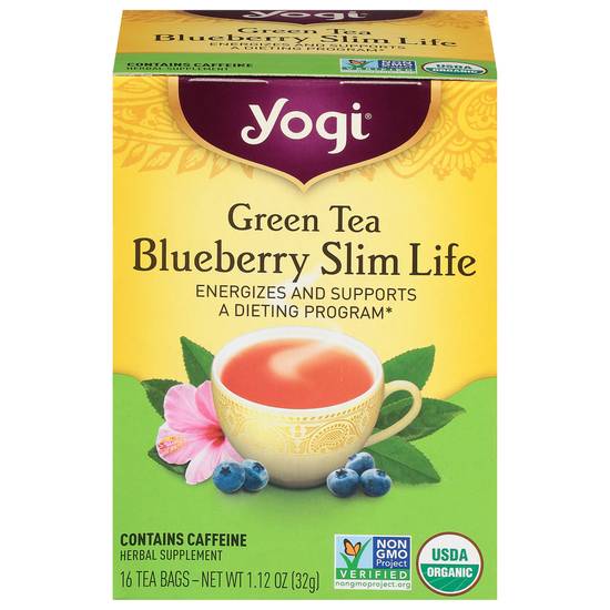 Yogi Slim Life Herbal Supplement Green Tea (1.2 oz) (tangarine)