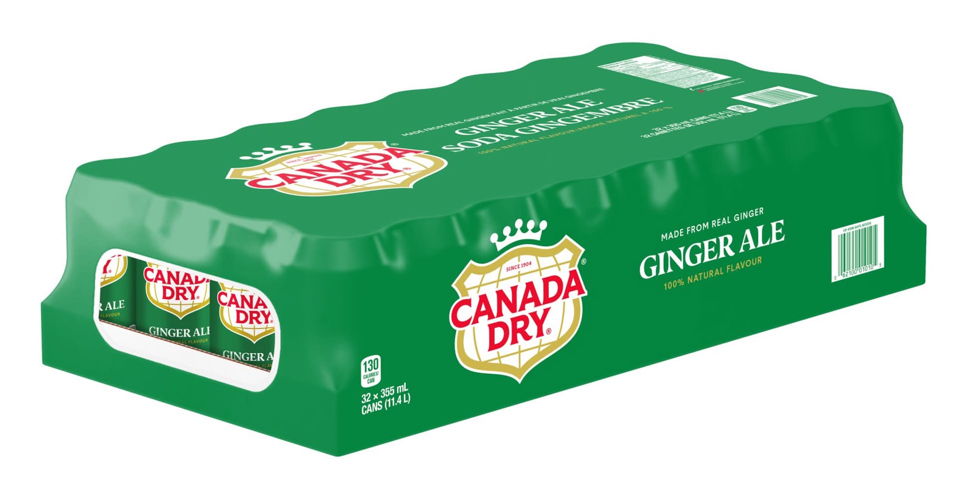 Boisson Gazeuse Canada Dry Soda Gingembre 355 Ml Paquet De 32 / Canada Dry Ginger Ale 355 Ml 32-Pack
