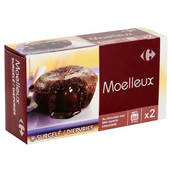 Carrefour Moelleux au Chocolat Noir 2 x 95 g