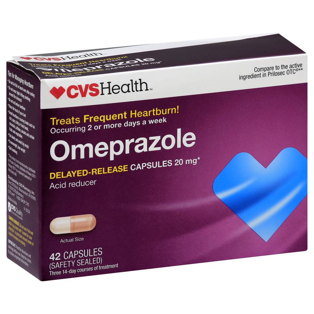 CVS Health Omeprazole Acid Reducer Delayed-Release Capsules