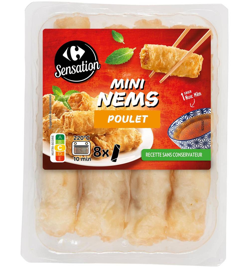 Carrefour Sensation - Mini nems poulet sauce nuoc mâm (260g)