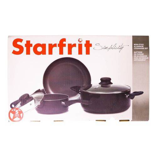 Starfrit noir 5 pièces (1 unit) - simplicity cookware set (1 kit)