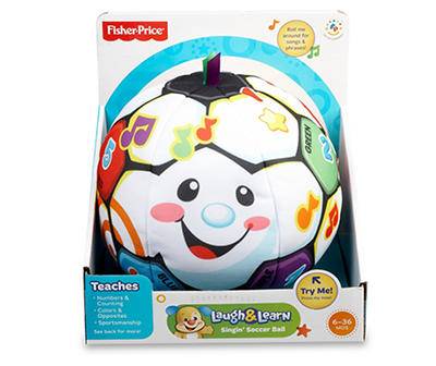 Fisher-Price Laugh & Learn Singin' Soccer Ball For Baby 6 To 36 Months