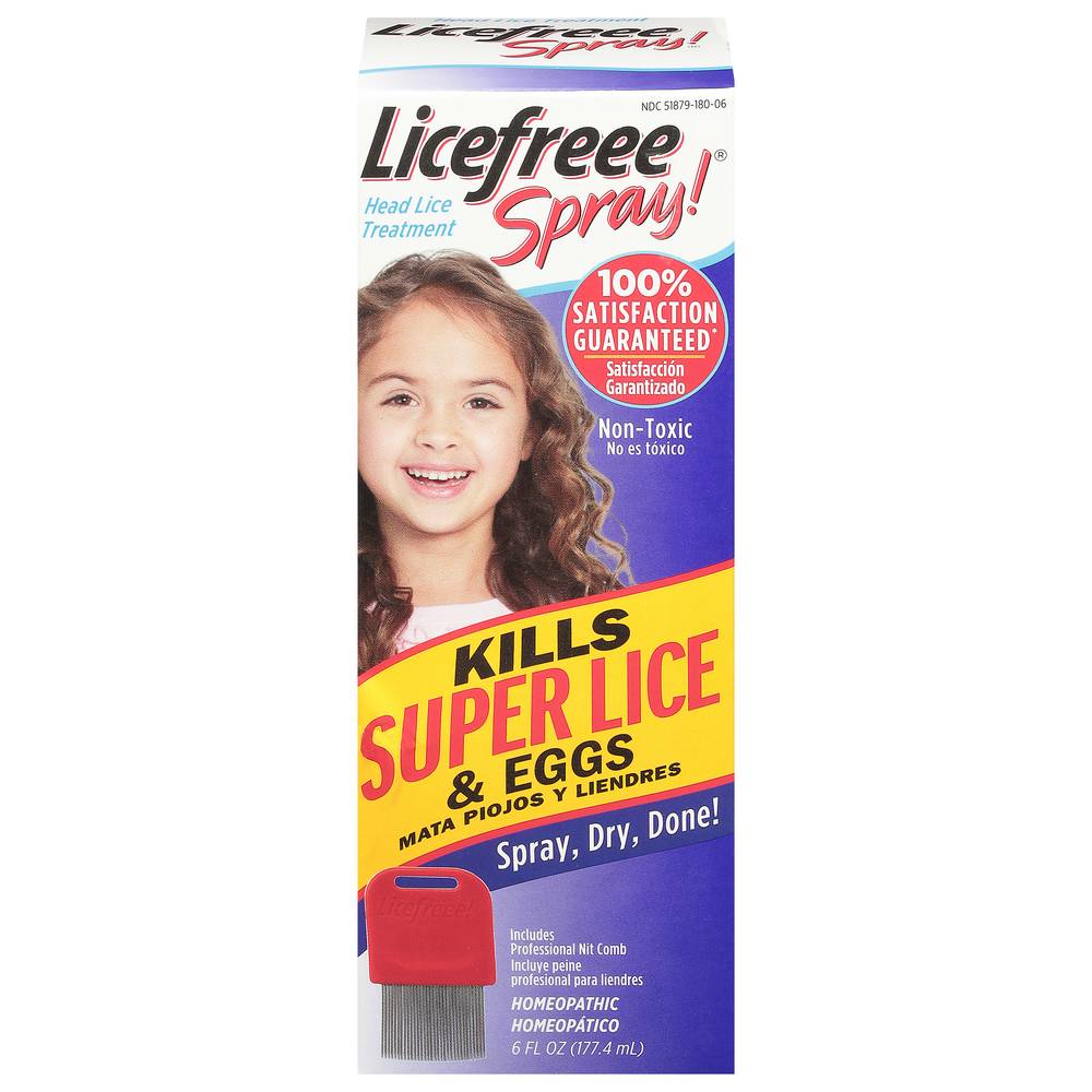 LiceFreee Spray! Instant Head Lice Treatment (6 fl oz)