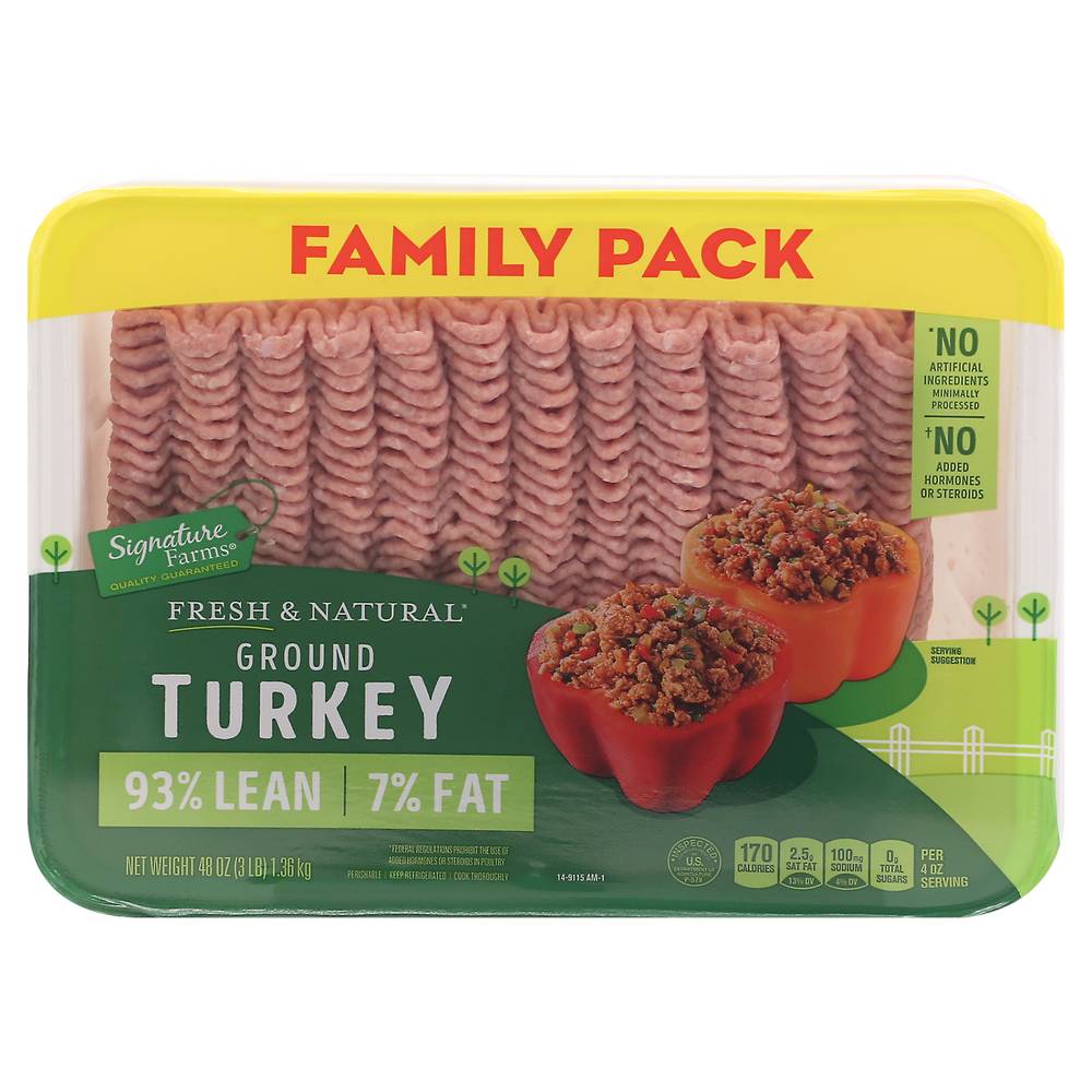 Signature Farms Ground Turkey Family pack (3 lbs)