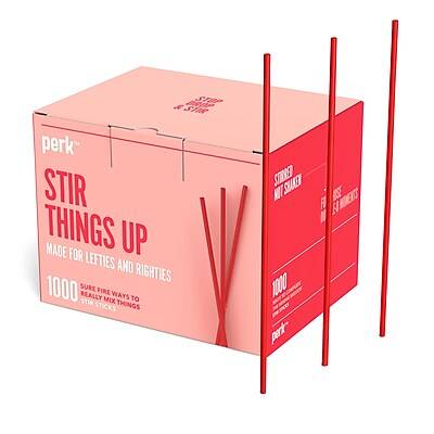 Perk Plastic Stirrers For Lefties & Righties (red) (1000 ct) Pk56402