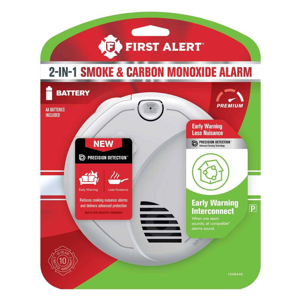 First Alert Battery-operated Photoelectric Combination Smoke and Carbon Monoxide Detector with Voice Alert | 1048446