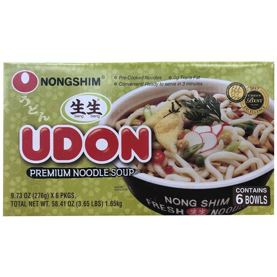 Nongshim Udon Noodle Bowls (6 ct, 9.7 oz)