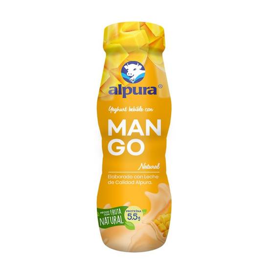 Alpura yoghurt bebible con mango (botella 220 g)