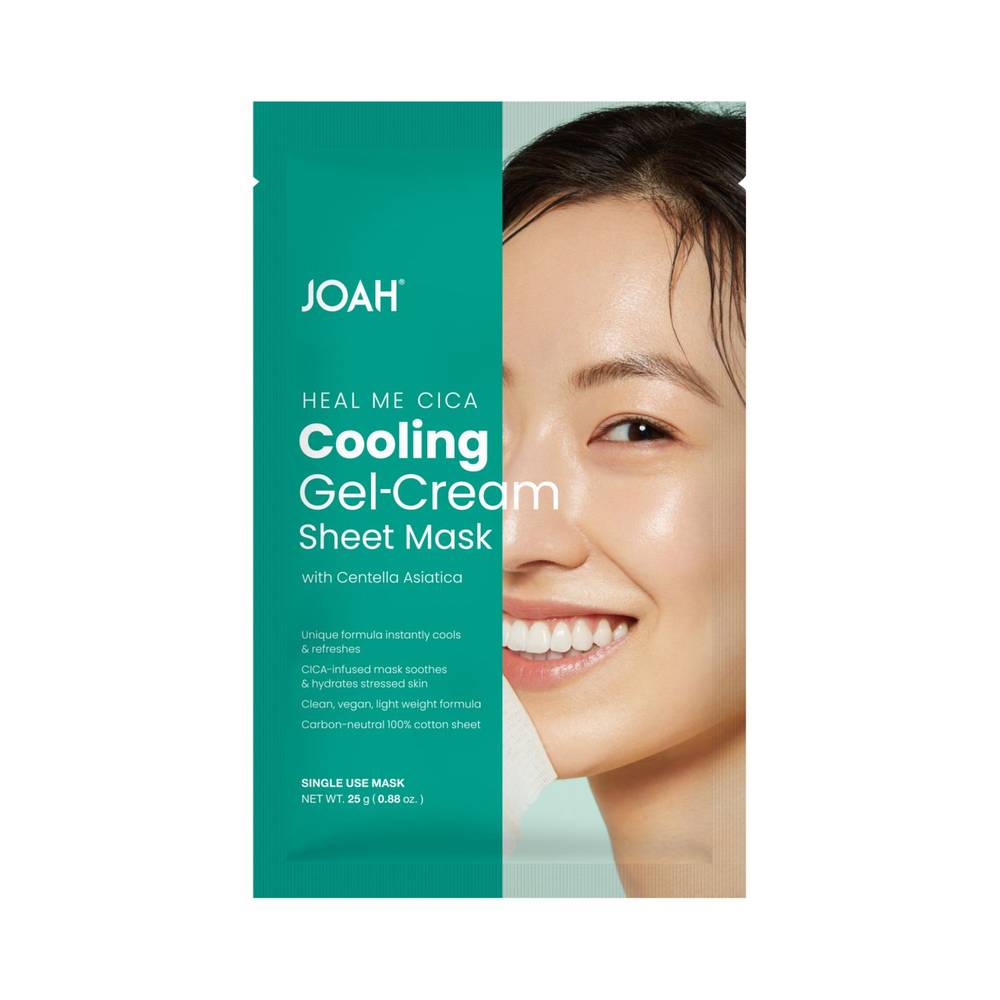 Joah Heal Me Cica Cooling Gel-Cream Sheet Face Mask (0.88 oz)