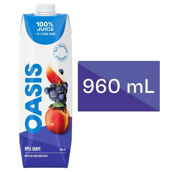 Oasis jus de pomme et raisin - apple grape juice (960 ml)