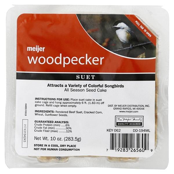 Meijer Woodpecker Blend Suet Cake, 10 oz