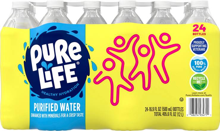 Pure Life Purified Water (24 x 16.9 fl oz)