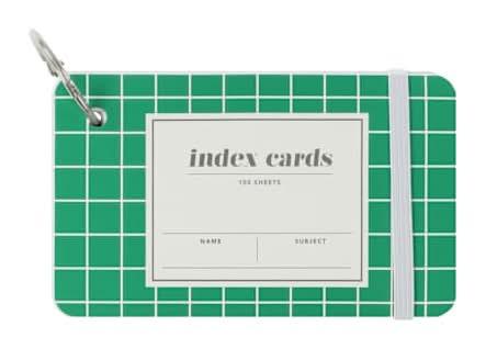 Index Card Book Bright Green
