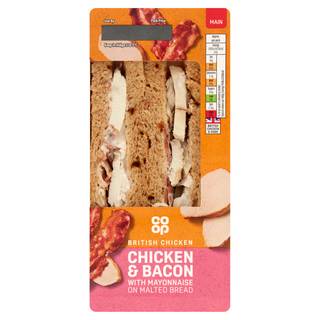 Co-op Chicken & Bacon with Mayonnaise on Malted Bread