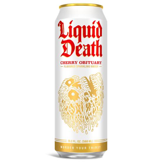 Liquid Death King Sized Sparkling Water (19.2 fl oz) (cherry-obituary)
