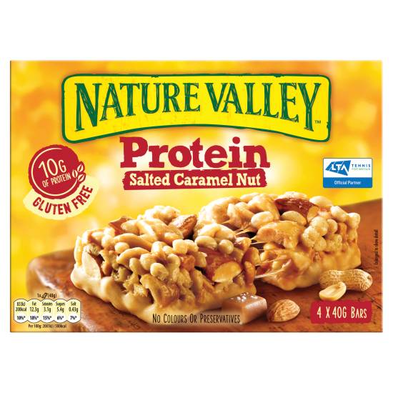Nature Valley Protein Salted Caramel Nut Cereal Bars 4 X 40g
