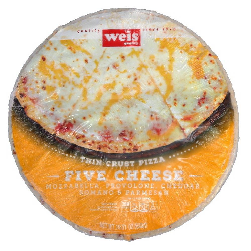 Weis Quality Thin Crust Five Cheese Pizza (19.51 oz)