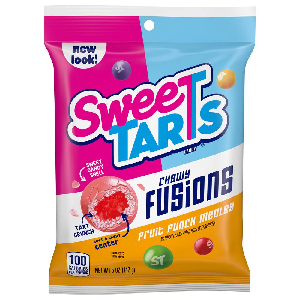 SweeTARTS Chewy Fusions Candy, Fruit Punch Medley (5 oz)