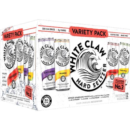 White Claw Variety Pack Flavor Collection #3 Hard Seltzer 12 Pack Cans
