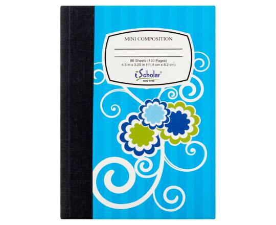 iScholar Mini Composition 80 Sheets Notebook, Multicolor