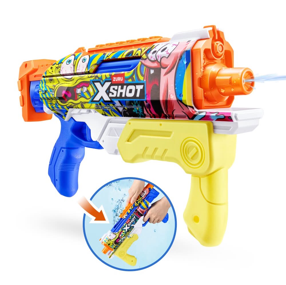 XSHOT Large Dual Stream Water Blaster – Doppeldüsen-Wasserblaster Für Kinder, Teenager & Erwachsene – Reichweite 10 M, Füllmenge 700 Ml, Schnellbefüllung Outdoor Wasserspielzeug