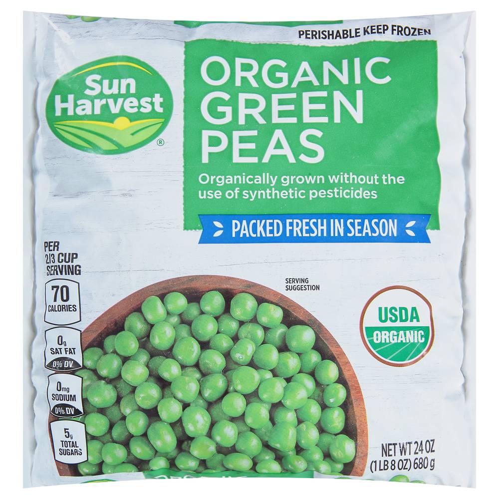 Sun Harvest Organic Green Peas (1.5 lbs)