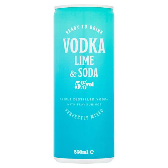 Sainsbury's Vodka Lime & Soda 250ml