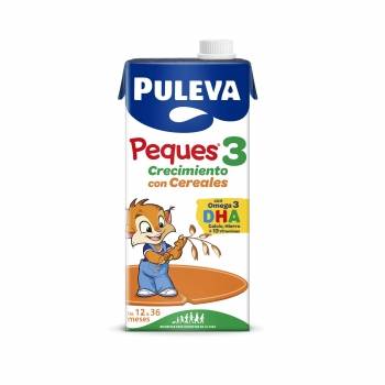 Preparado lácteo infantil de crecimiento con cereales de 12 a 36 meses Puleva Peques 3 brik 1 l.