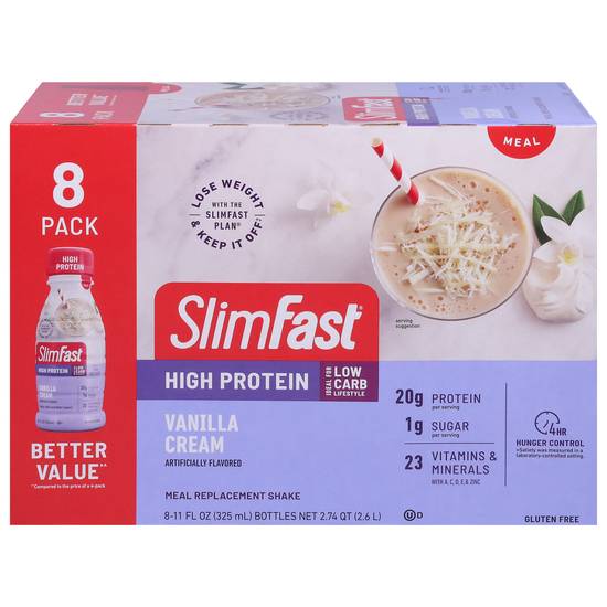 Slimfast Advanced Nutrition Shake, Vanilla Cream (8 ct)