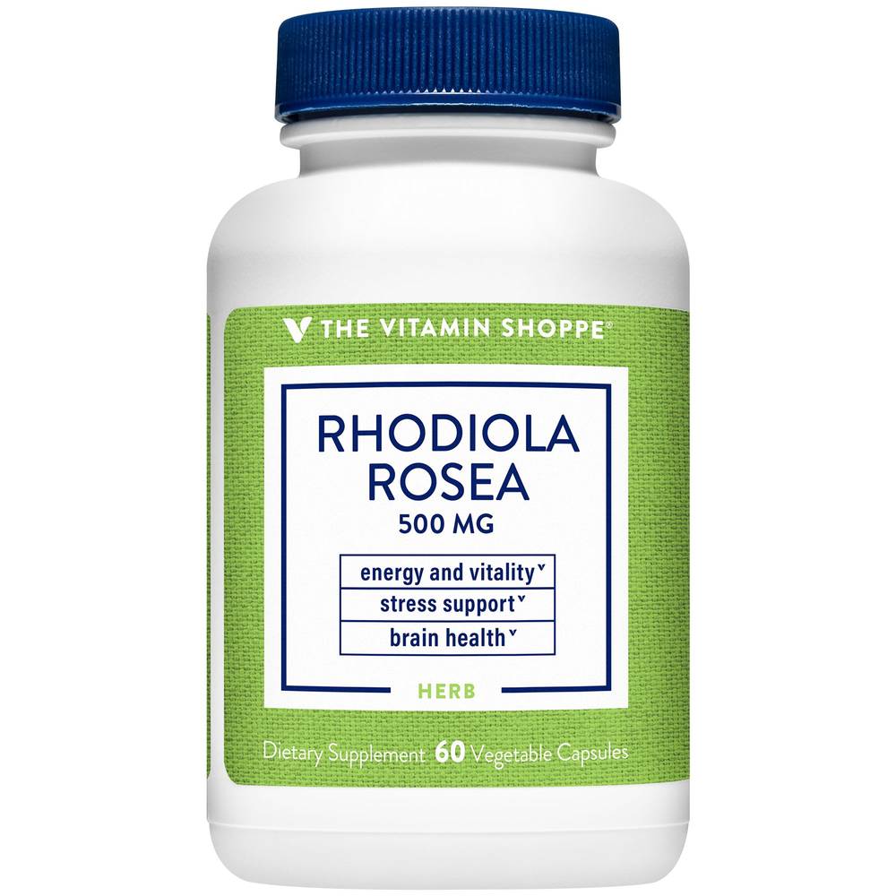 Rhodiola Rosea For Energy & Vitality - 500 Mg (60 Vegetarian Capsules)