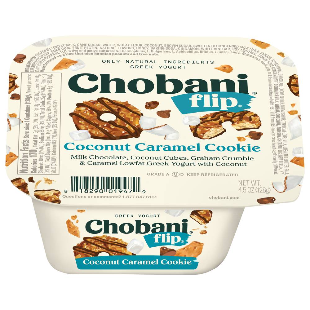 Chobani Flip Greek Coconut Caramel Cookie Yogurt (4.5 oz)