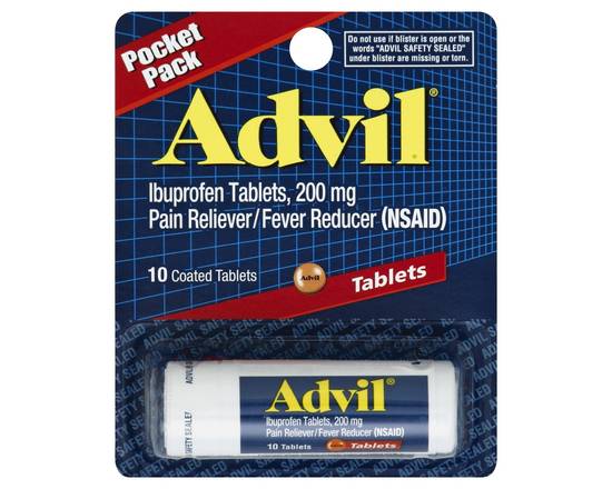 Advil · Pocket Pack 200 mg Ibuprofen Pain Reliever Fever Reducer (10 tablets)
